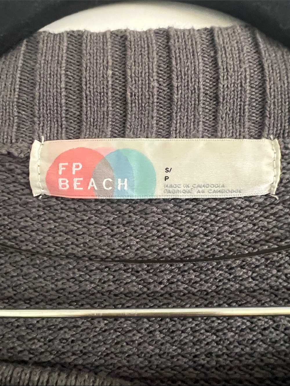 Free People Chunky Knit Two-Piece Set in Charcoal Gray - Picture 2 of 3